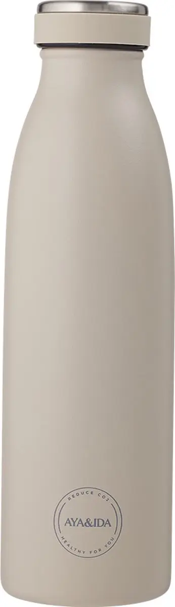 Aya ida - drinking bottle - thermosfles - waterfles - 500ml - cream beige