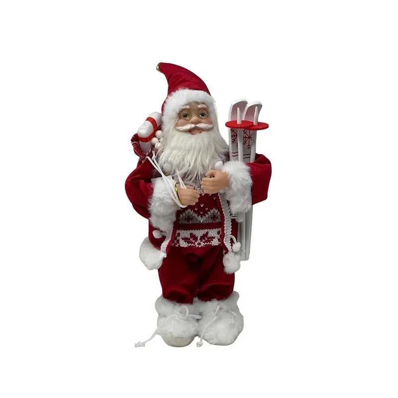 Babbo Natale bianco e rosso H30/45/60 cm