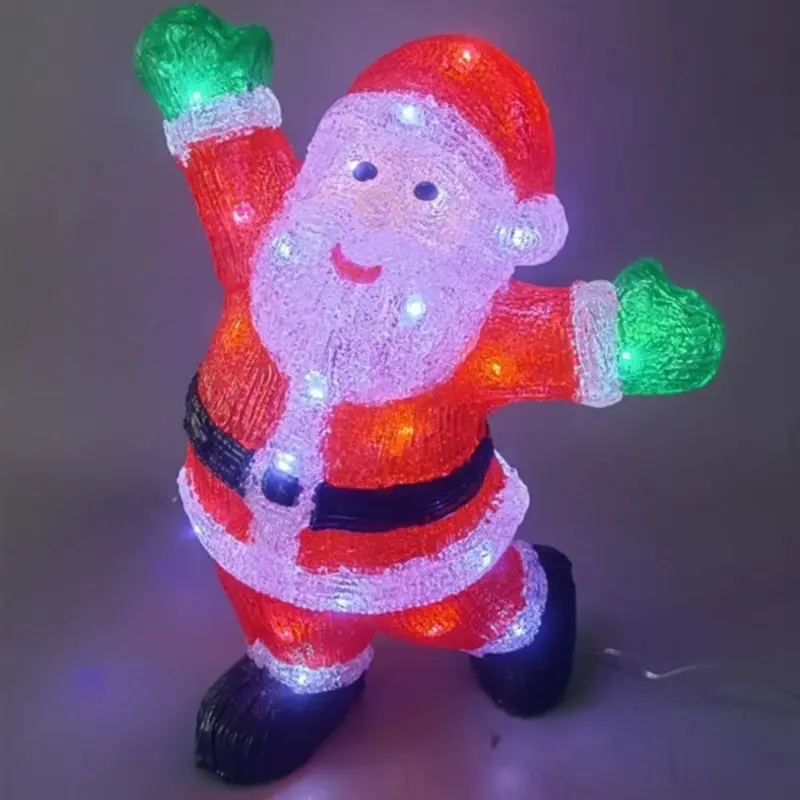Babbo Natale in acrilico con LED