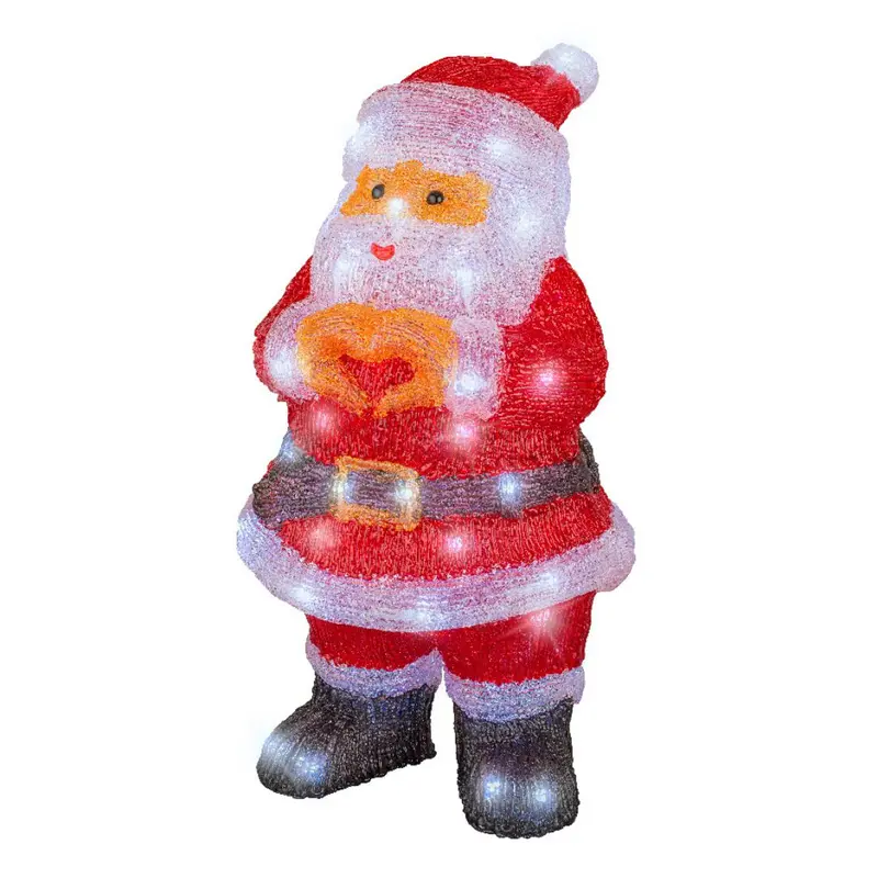 Babbo Natale luminoso in acrilico da esterno