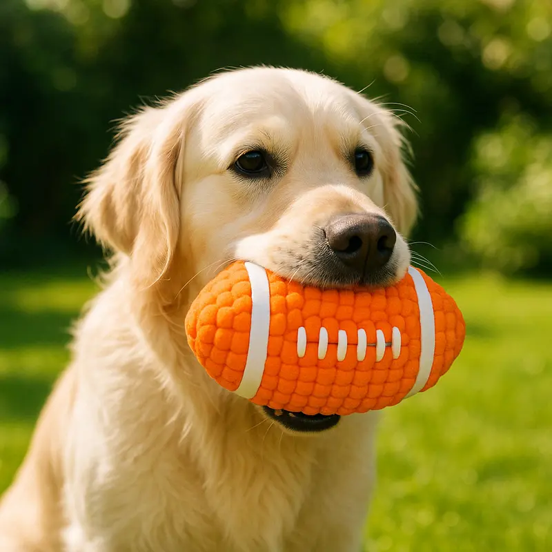 Balle ovale rebondissante pour chien