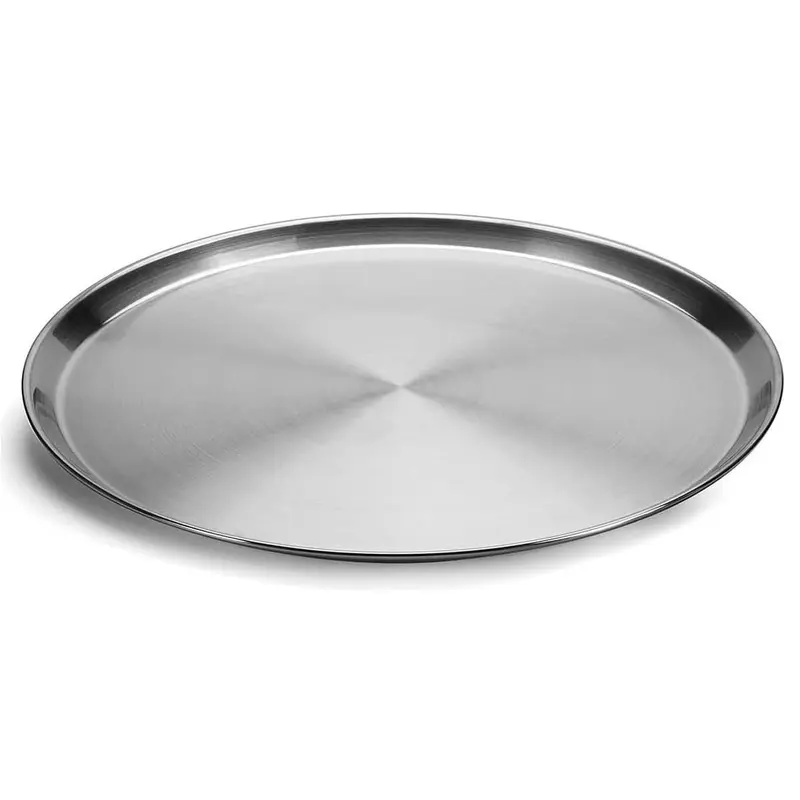Bandeja Redonda de Acero Inoxidable Gerimport - 36cm