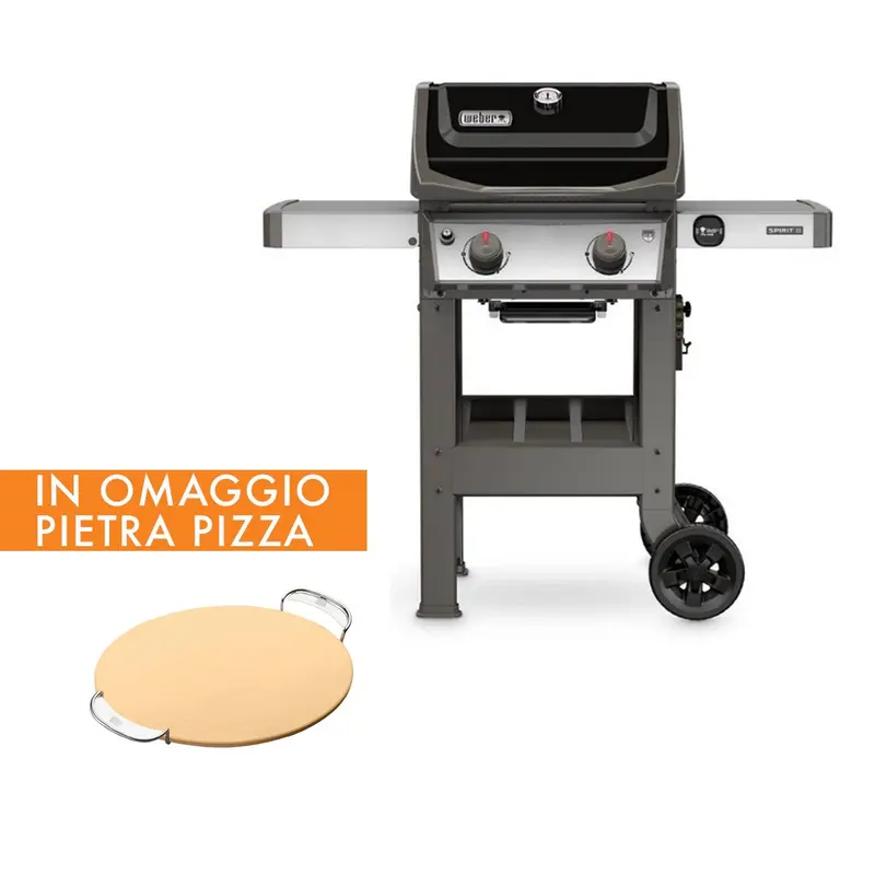 BARBECUE A GAS WEBER SPIRIT II E-210 GBS CON PIETRA PER PIZZA