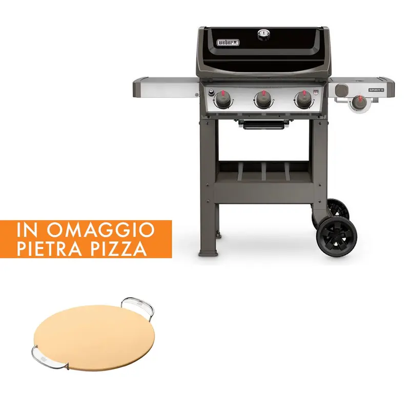 BARBECUE A GAS WEBER SPIRIT II E-320 GBS CON PIETRA PER PIZZA
