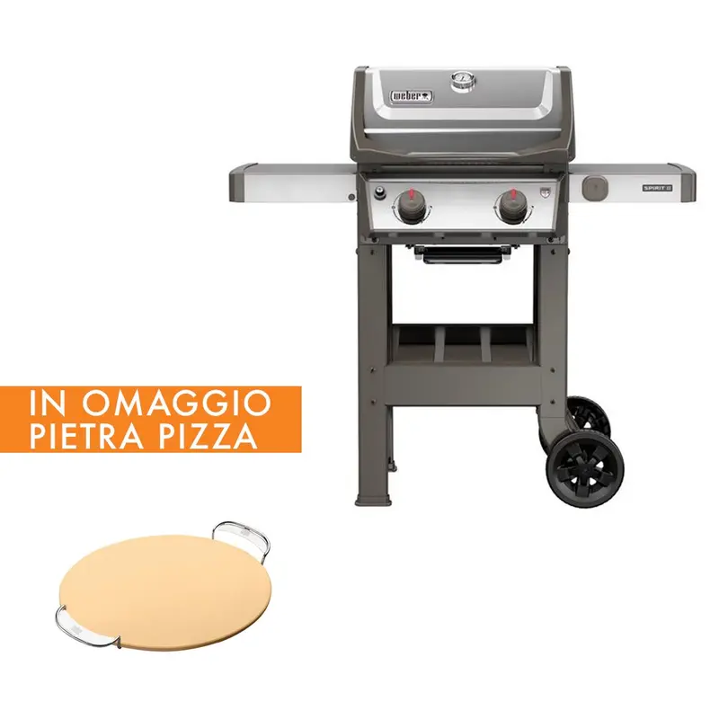 BARBECUE A GAS WEBER SPIRIT II S-210 GBS CON PIETRA PER PIZZA