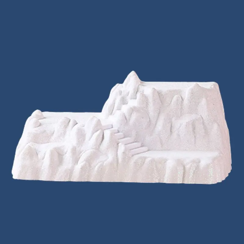 Base montagna bianca 31,5x19,5x14,5 cm per villaggi natalizi