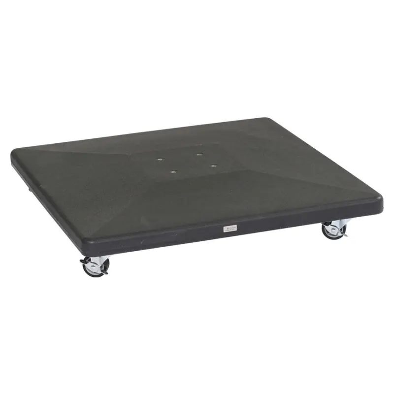 Base ombrellone da 90kg nero con ruote