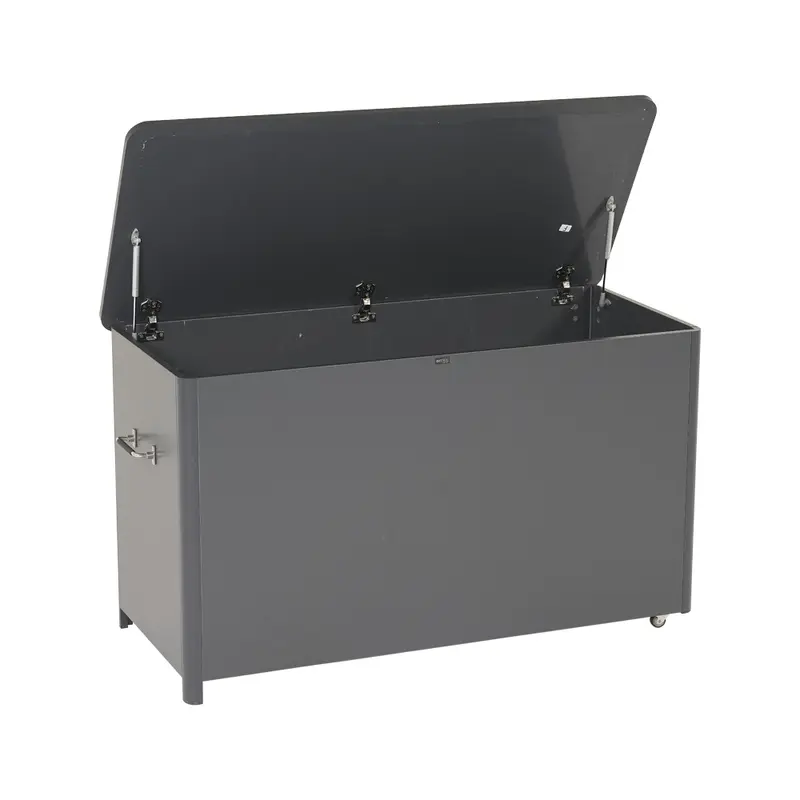 Baule da esterno in alluminio antracite con ruote