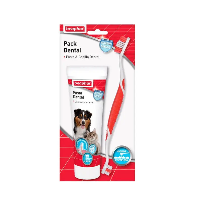 🦷 Beaphar Pack Dental para Perros y Gatos | Pasta + Cepillo