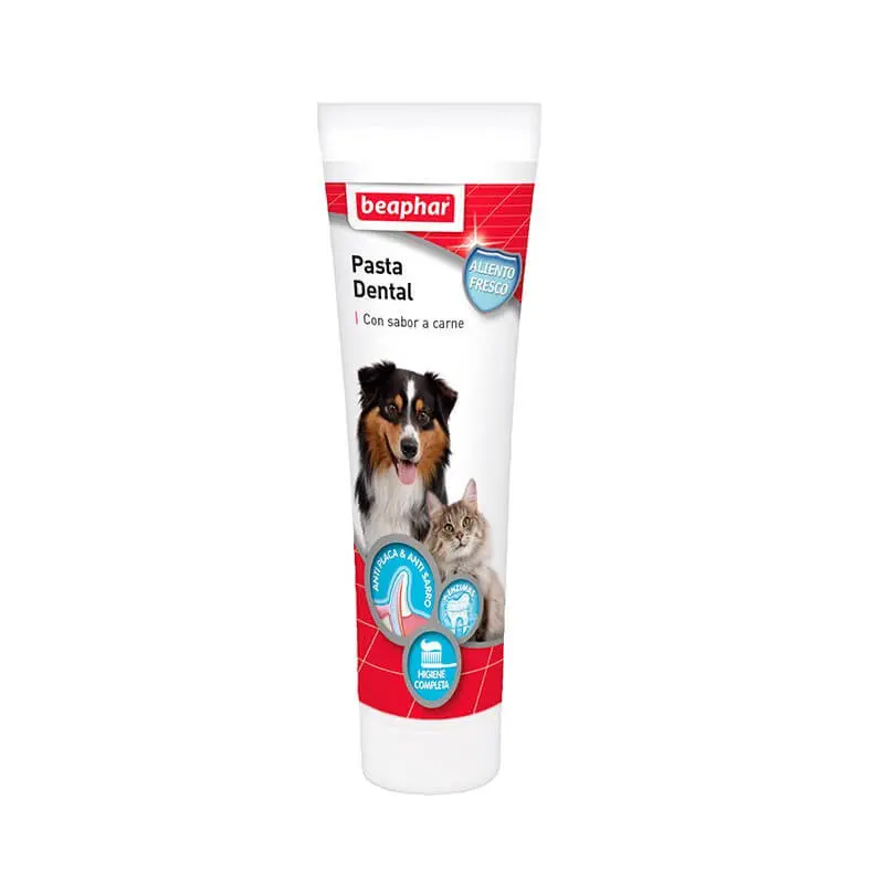 🦷 Beaphar Pasta Dental para Perros y Gatos – 100 g | Higiene bucal con sabor a carne