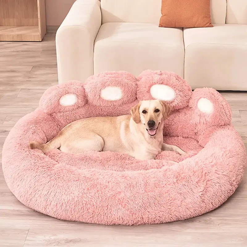 Bear Paw Pet Bed – Soft Cozy Sofa for Dogs & Cats