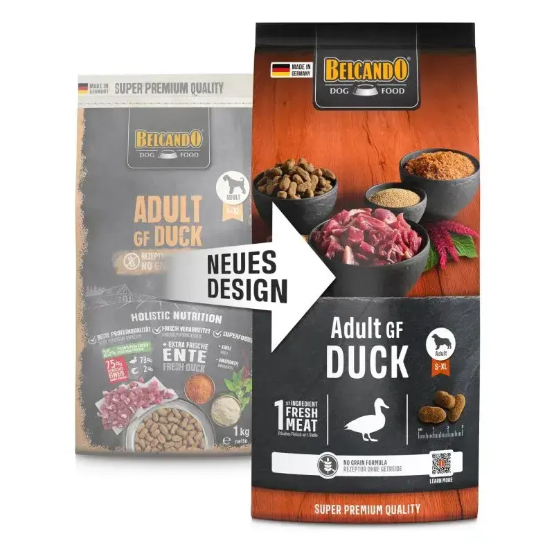 🦆 BELCANDO Adult Grain Free Duck | Pienso sin Cereales con Pato Fresco para Perros