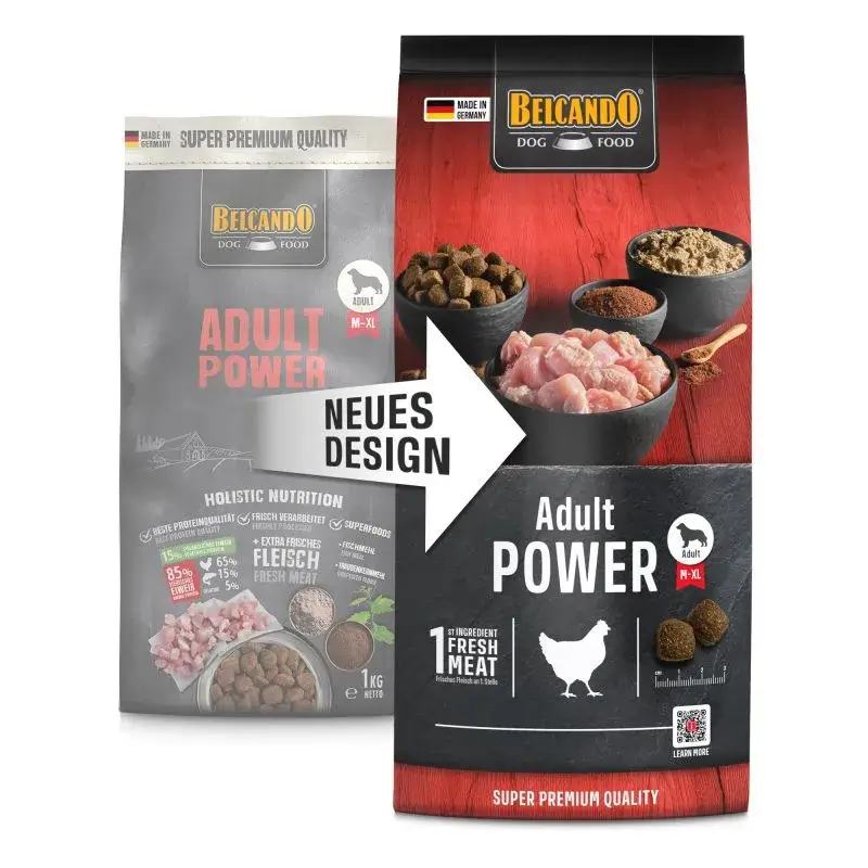 🦴 BELCANDO Adult Power | Pienso para perros activos, hembras gestantes y lactantes – Alta energía y proteínas