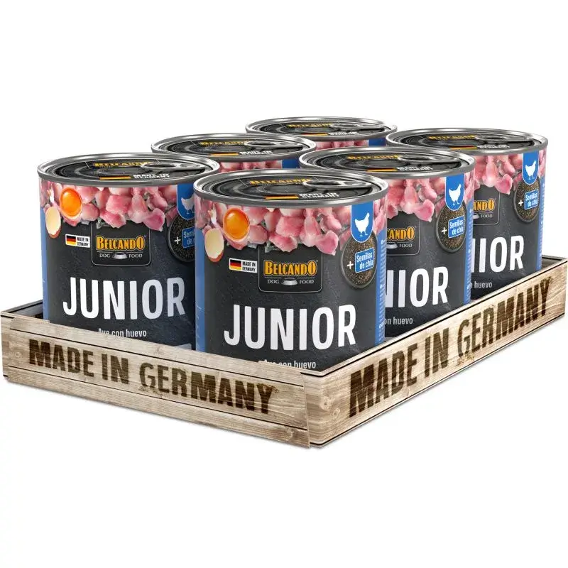 BELCANDO Junior Ave con Huevo | Alimento Húmedo para Cachorros