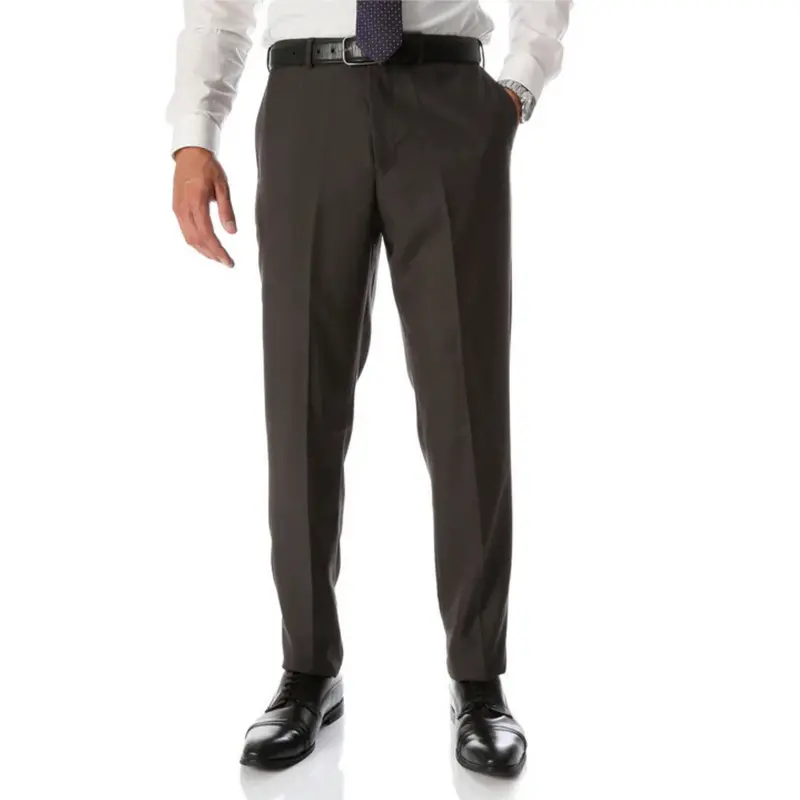 Ben Taupe Wool Blend Modern Fit Traveler Pants