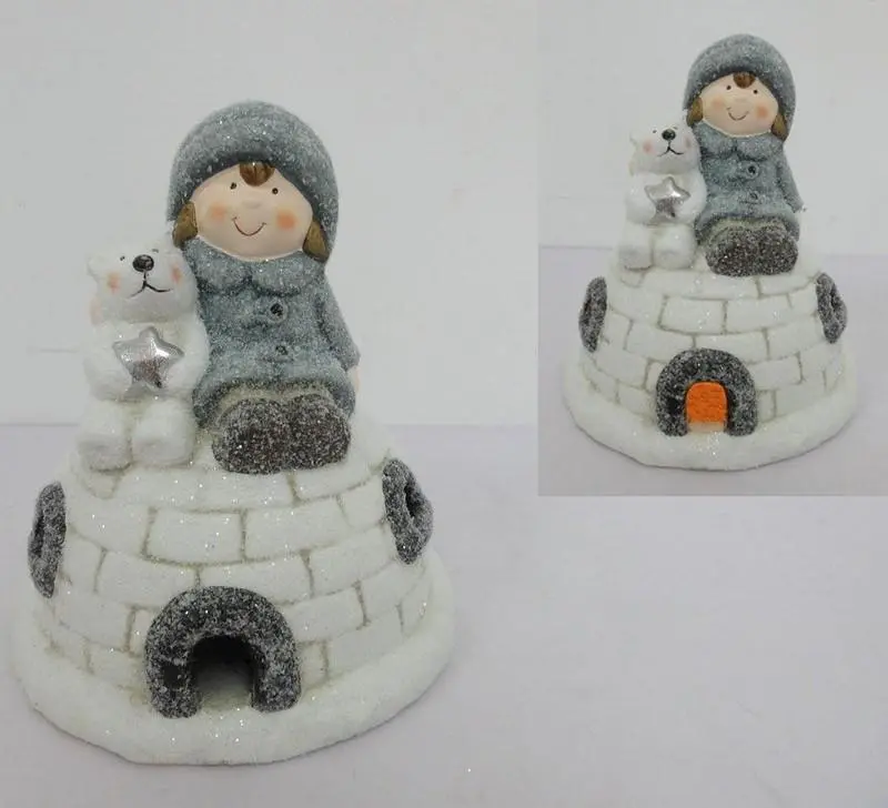 Bimba su Igloo Dia 14.5xH16CM in Terraglia
