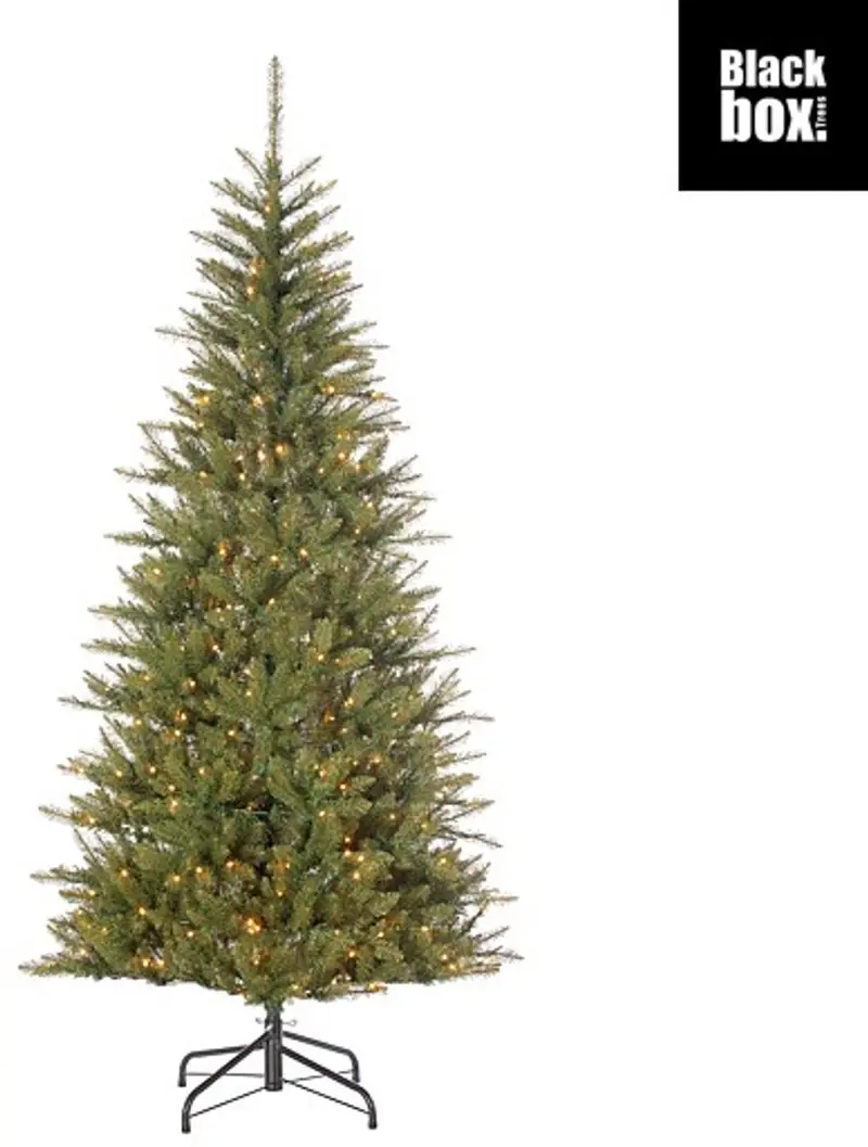 Black box trees malden kunst kerstboom met verlichting - kunstkerstboom h185 x d107 cm - met timer en dimmer - groen