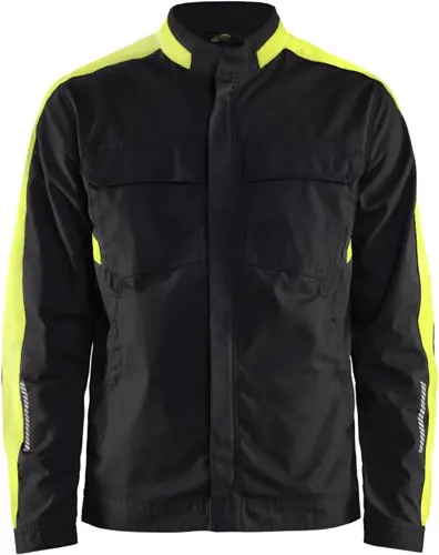 Blåkläder industrie jack stretch 44441832 | zwart high-vis geel | maat l - 7330509761328