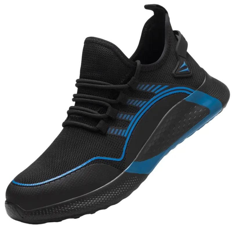Blue Safety Toe Work Shoes