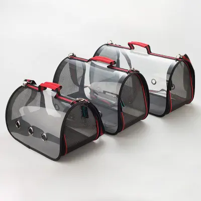 Bolsa de transporte transparente para mascotas – Diseño rígido y ventilado