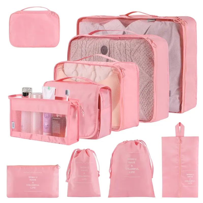 Bolsa organizadora de tela – Set de 9/10 unidades en colores modernos
