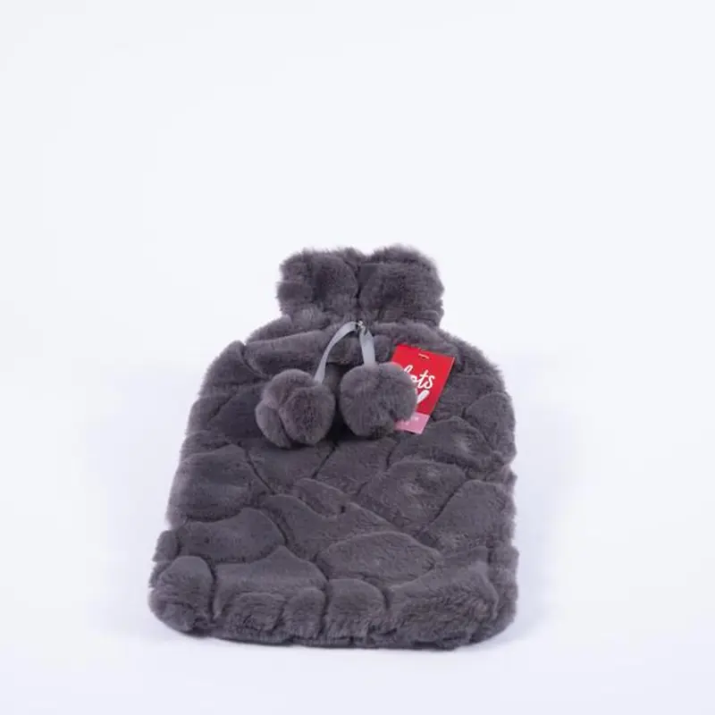 Borsa Acqua Calda 2LT Pelliccia Grigia