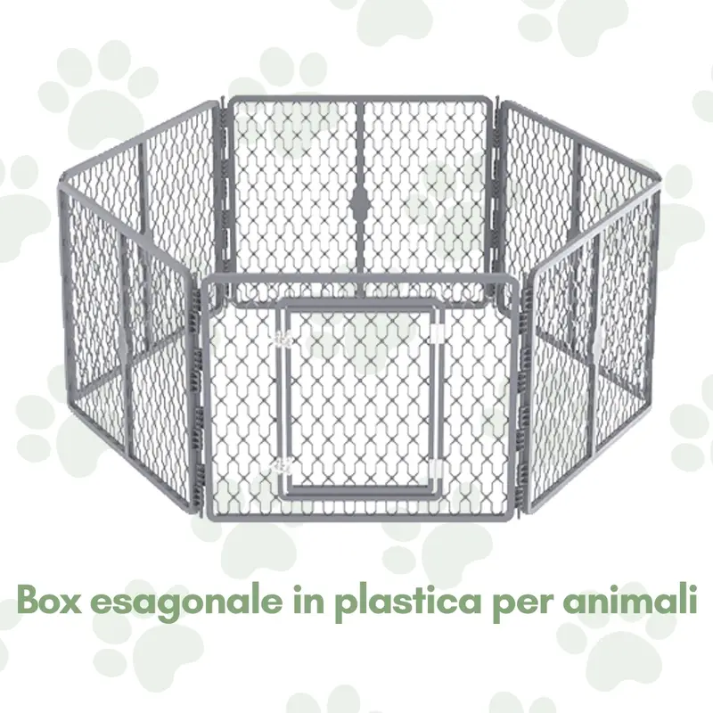 Box Esagonale in Plastica per Animali