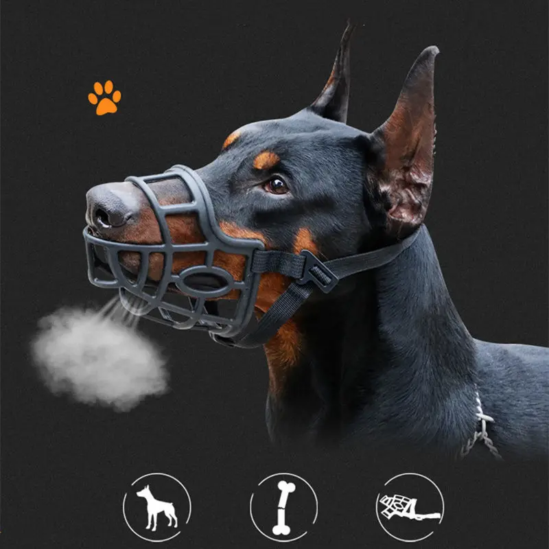 Bozal ajustable para perro de policarbonato para perros. Mascarilla ajustable para mascotas.