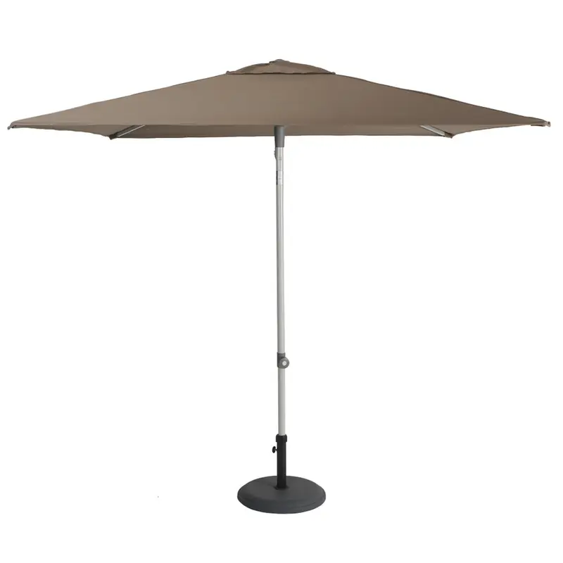 Brezza - Ombrellone da giardino a palo centrale quadrato taupe