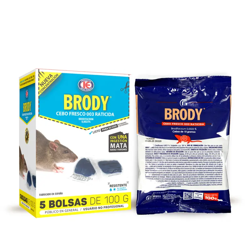 BRODY CEBO FRESCO 5X100GRS