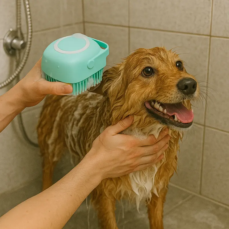 Brosse de bain pour chien