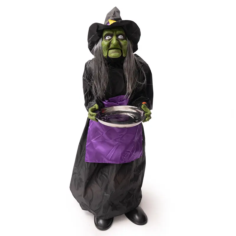 Bruja Eléctrica con Sensor de Sonido – Decoración Animada de Halloween