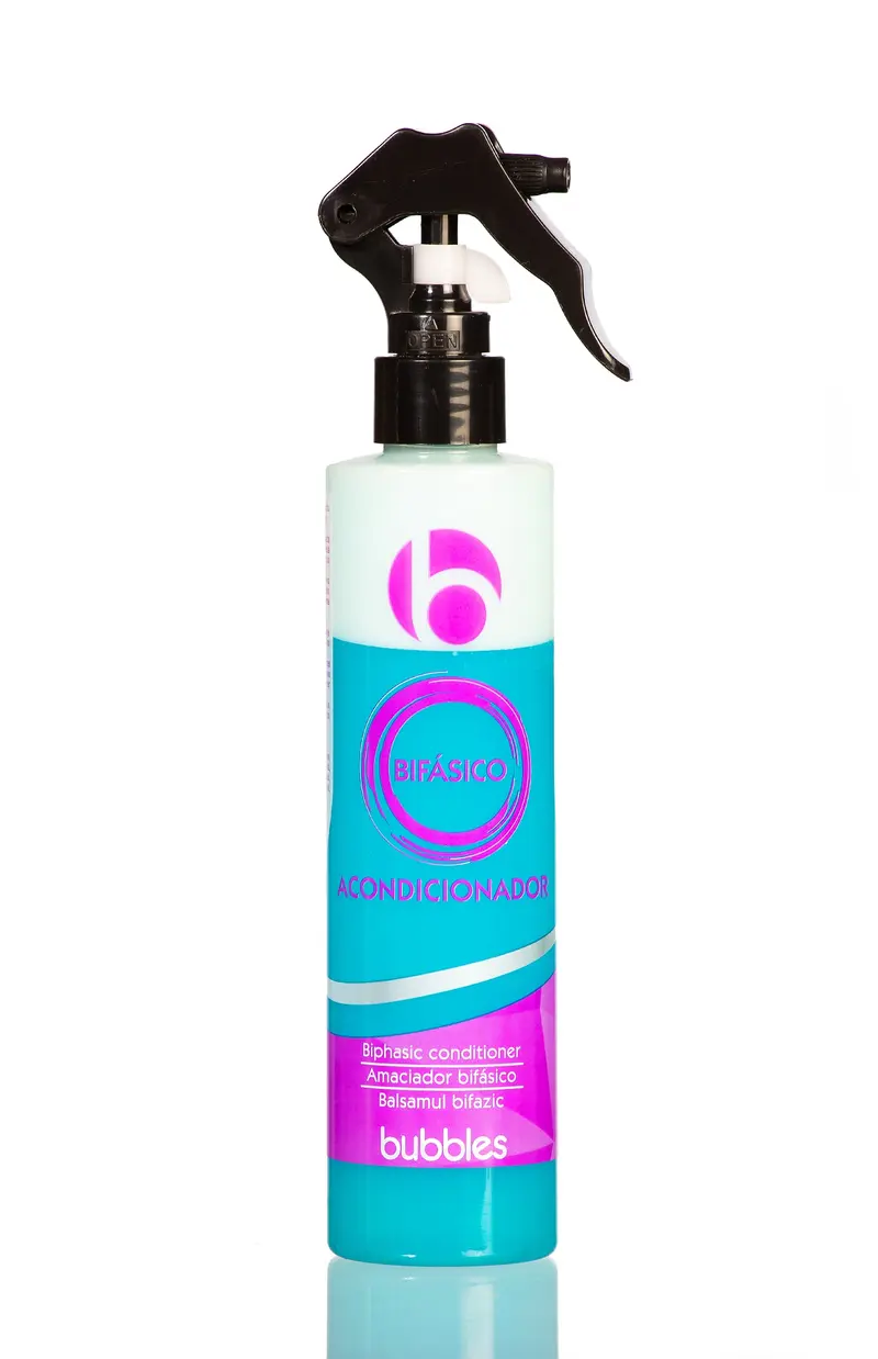 BUBBLES Acondicionador Bifásico para Perros | 250 ml | Brillo, Volumen y Suavidad Sin Enjuague