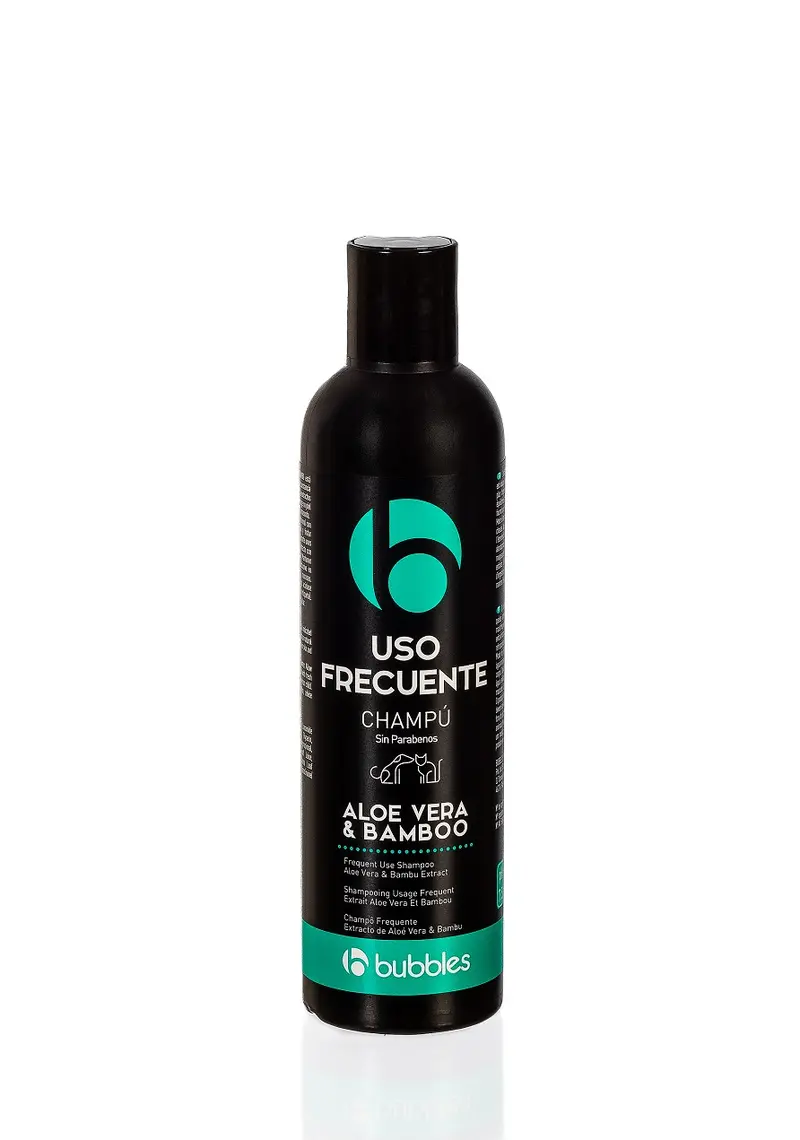 BUBBLES Champú Uso Frecuente Aloe & Bambú para Perros | Cuidado Natural y Refrescante