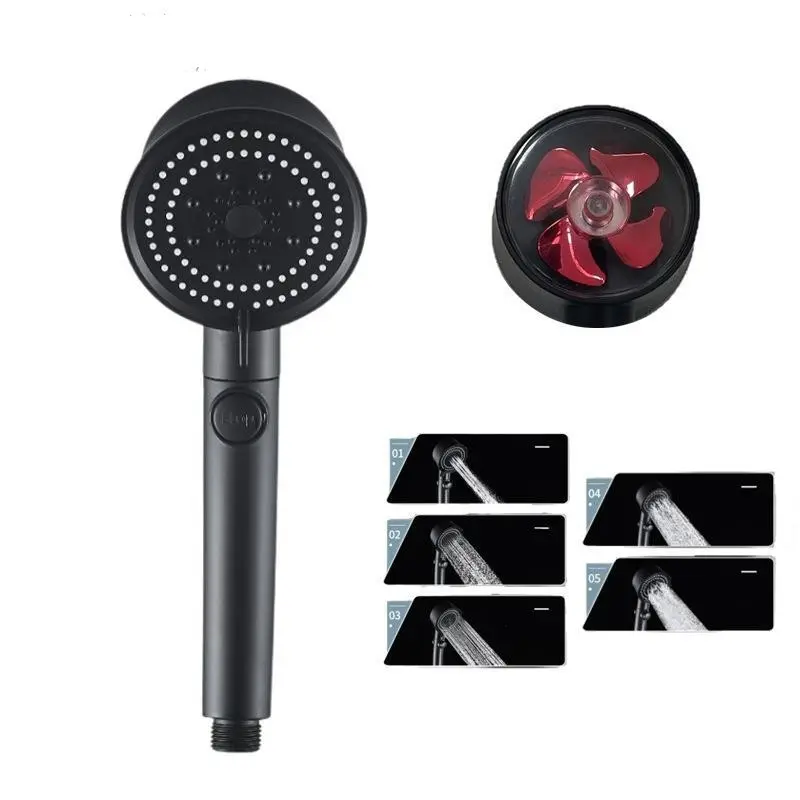 Cabezal de Ducha Turbo con Luz LED de 5 Colores – Alta Presión y 56 Velocidades