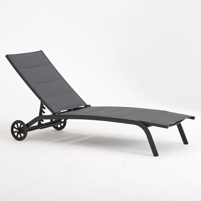 Caddy - Lettino prendisole in alluminio con ruote