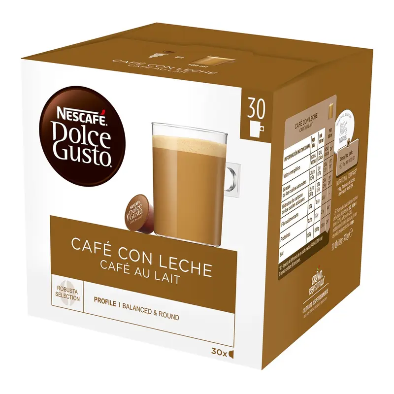CAFE DOLCE GUSTO C/LECHE 30 CAP.