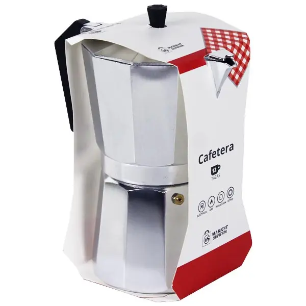 Cafetera Clasica de Aluminio Market Suprem - 12 Tazas