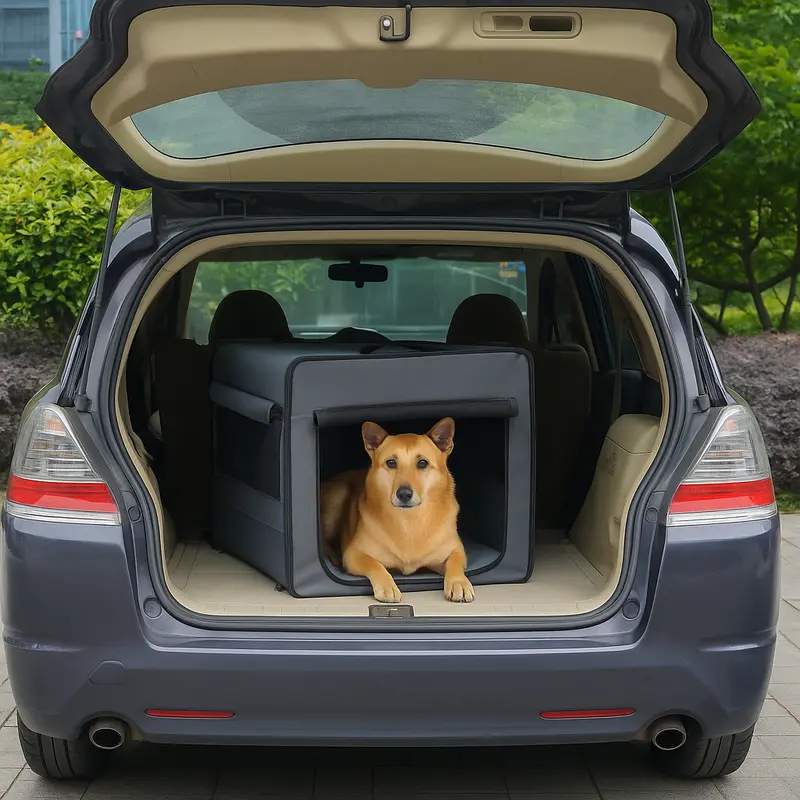 Cage de transport pliable pour chien