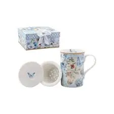 Caja Decorativa + Taza Con Filtro Para Infusiones Atosa