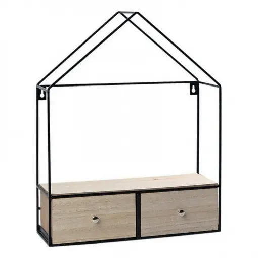 Cajonera Decorativa con Forma de Casa y Dos Cajones - Atosa