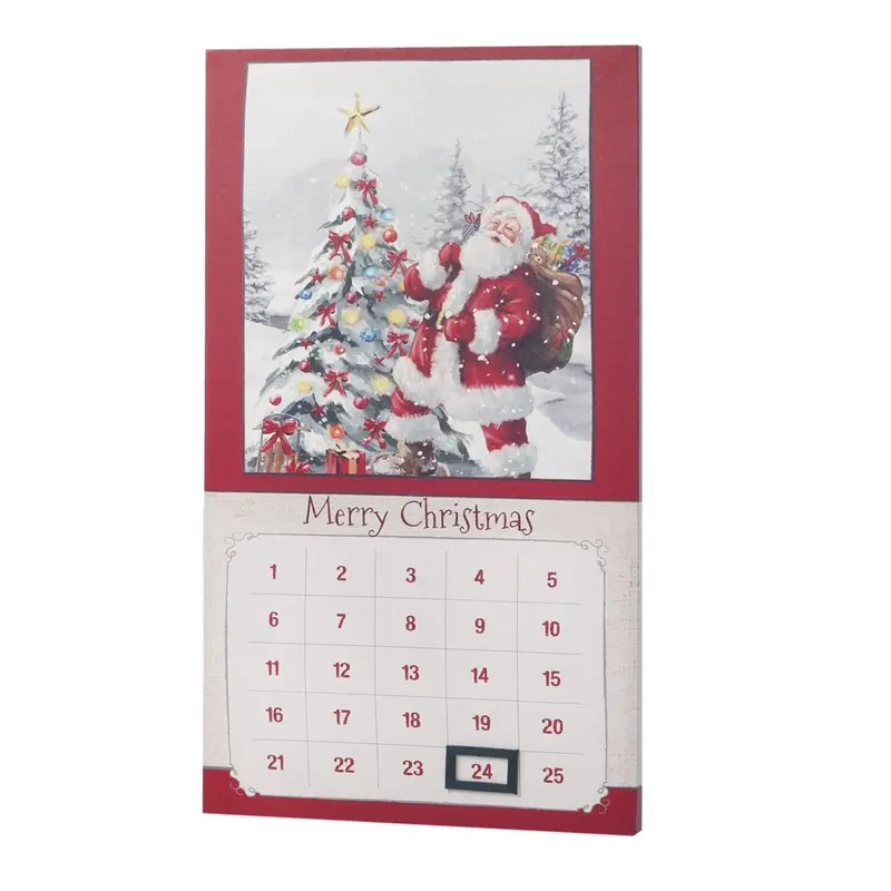 Calendario 5 LED Babbo Natale