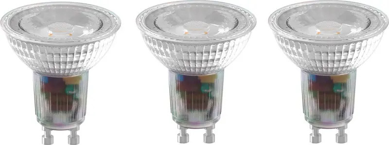 Calex reflector led spot - gu10 - 3 stuks - lichtbron 4.9w - dimbaar