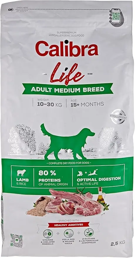 CALIBRA DOG LIFE ADULT MEDIUM BREED CORDERO