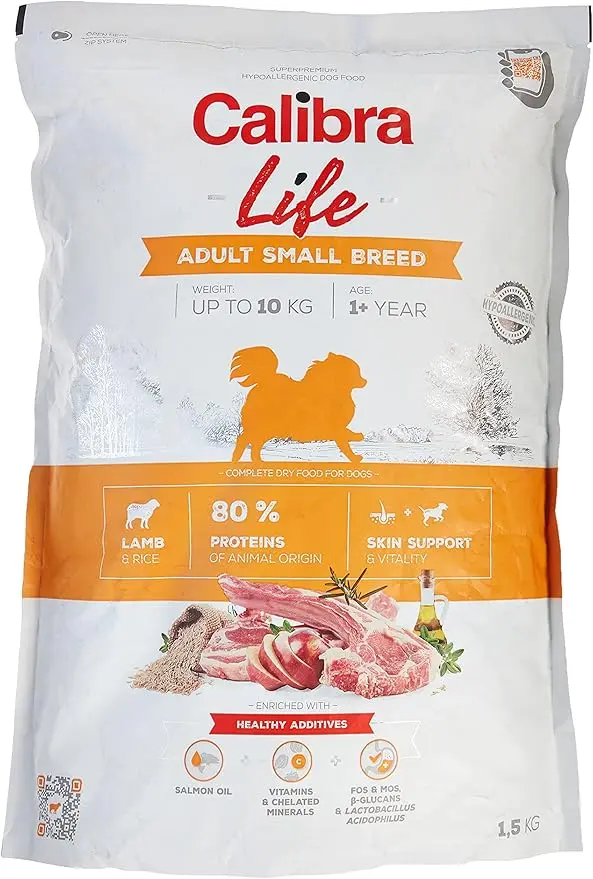 CALIBRA DOG LIFE ADULT SMALL BREED CORDERO 1,5KG