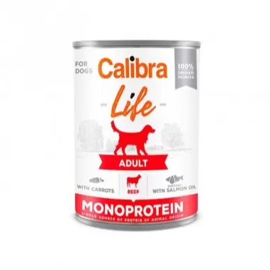 CALIBRA DOG LIFE LATA ADULT TERNERA CON ZANAHORÍAS
