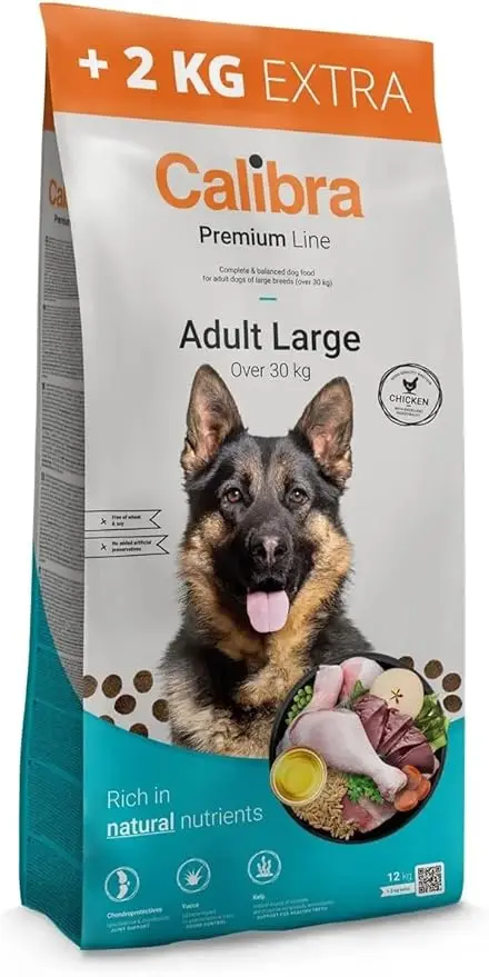 CALIBRA DOG PREMIUM LINE ADULT LARGE POLLO 12+2KG