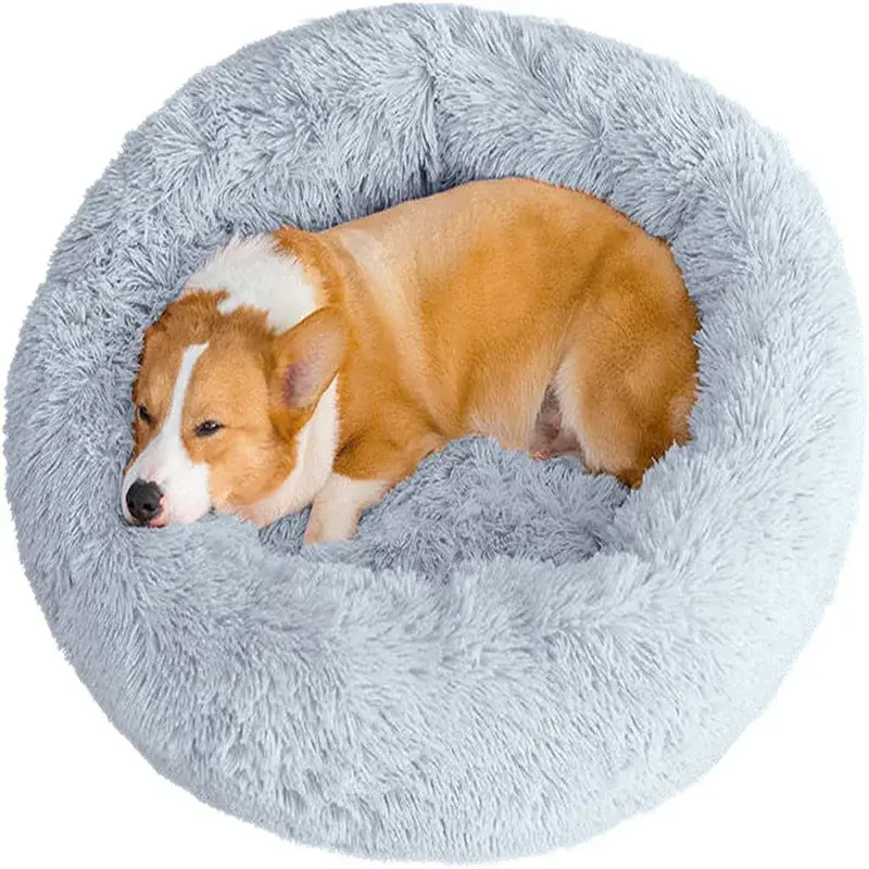 Cama Redonda de Felpa Supersuave para Perros y Gatos | Mascotalux