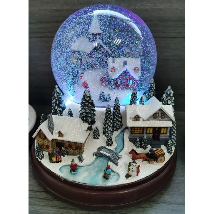 Carillon Palla di Vetro - Palla di Natale con neve