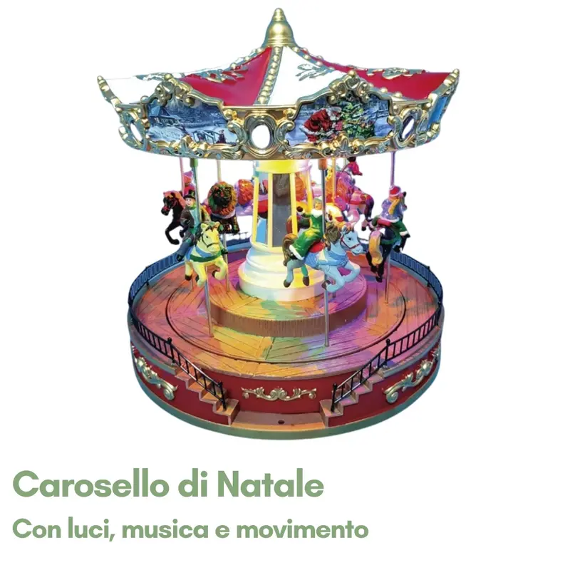 Carosello di Natale con Luci LED e Movimento